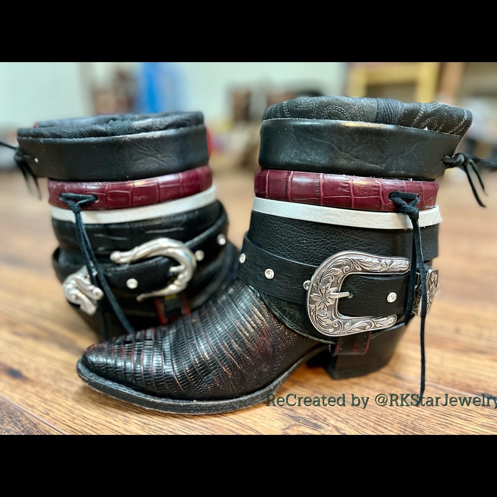 Size 5.5 Blackish Red Dan Post Cowgirl Boots Western Ankle Cowboy Boots